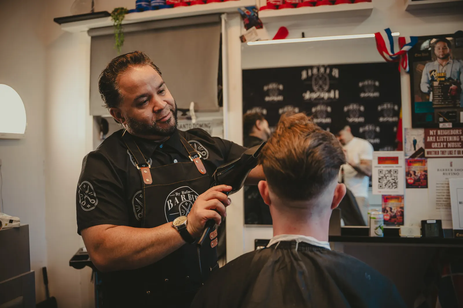 Barber by Rufino, barbershop in Edinburgh with Dominican decor